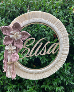 Personalised Name Plaque with Macrame