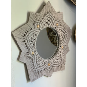 Macrame Mirror, Mandala Mirror, Boho Decor.