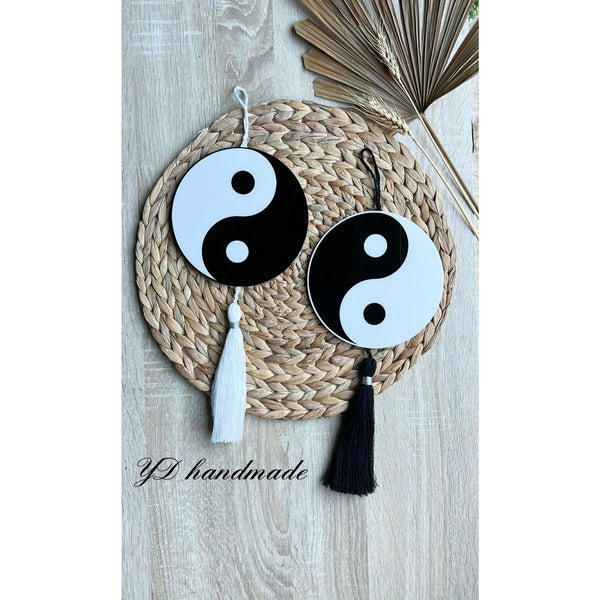 Ying Yang with Tassel Wall Hanging