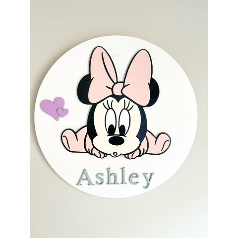 Minnie Mouse Personalised Kids Wall Hanging Decor